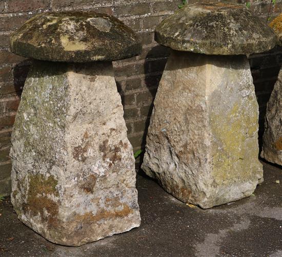 A pair of staddle stones, Approx. 38in.